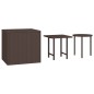 vidaXL Beistelltische 3 Stk. Braun Poly Rattan vidaXL Beistelltische 3 Stk. Braun Poly Rattan