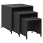 vidaXL Satztische 3 Stk. Schwarz Poly Rattan vidaXL Satztische 3 Stk. Schwarz Poly Rattan