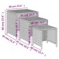 vidaXL Satztische 3 Stk. Braun Poly Rattan vidaXL Satztische 3 Stk. Braun Poly Rattan