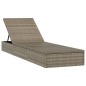 vidaXL Sonnenliege 1 Stk. mit Auflage Grau 201x55x62 cm Poly Rattan vidaXL Sonnenliege 1 Stk. mit Auflage Grau 201x55x62 cm Poly Rattan