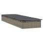 vidaXL Sonnenliege 1 Stk. mit Auflage Grau 201x55x62 cm Poly Rattan vidaXL Sonnenliege 1 Stk. mit Auflage Grau 201x55x62 cm Poly Rattan
