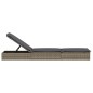 vidaXL Sonnenliege 1 Stk. mit Auflage Grau 201x55x62 cm Poly Rattan vidaXL Sonnenliege 1 Stk. mit Auflage Grau 201x55x62 cm Poly Rattan