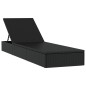 vidaXL Sonnenliege mit Auflage Schwarz 201x55x62 cm Poly Rattan vidaXL Sonnenliege mit Auflage Schwarz 201x55x62 cm Poly Rattan