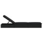 vidaXL Sonnenliege mit Auflage Schwarz 201x55x62 cm Poly Rattan vidaXL Sonnenliege mit Auflage Schwarz 201x55x62 cm Poly Rattan