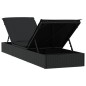 vidaXL Sonnenliege mit Auflage Schwarz 201x55x62 cm Poly Rattan vidaXL Sonnenliege mit Auflage Schwarz 201x55x62 cm Poly Rattan