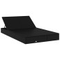 vidaXL Sonnenliege für 2 Personen mit Auflage Schwarz Poly Rattan vidaXL Sonnenliege für 2 Personen mit Auflage Schwarz Poly Rattan