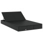 vidaXL Sonnenliege für 2 Personen mit Auflage Schwarz Poly Rattan vidaXL Sonnenliege für 2 Personen mit Auflage Schwarz Poly Rattan