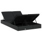 vidaXL Sonnenliege für 2 Personen mit Auflage Schwarz Poly Rattan vidaXL Sonnenliege für 2 Personen mit Auflage Schwarz Poly Rattan