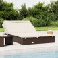 vidaXL 2-Personen-Sonnenliege mit Dach Braun 213x118x97 Poly Rattan vidaXL 2-Personen-Sonnenliege mit Dach Braun 213x118x97 Poly Rattan