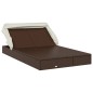 vidaXL 2-Personen-Sonnenliege mit Dach Braun 213x118x97 Poly Rattan vidaXL 2-Personen-Sonnenliege mit Dach Braun 213x118x97 Poly Rattan