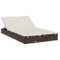 vidaXL 2-Personen-Sonnenliege mit Dach Braun 213x118x97 Poly Rattan vidaXL 2-Personen-Sonnenliege mit Dach Braun 213x118x97 Poly Rattan