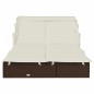 vidaXL 2-Personen-Sonnenliege mit Dach Braun 213x118x97 Poly Rattan vidaXL 2-Personen-Sonnenliege mit Dach Braun 213x118x97 Poly Rattan