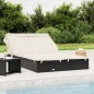 vidaXL 2-Personen-Sonnenliege mit Dach Schwarz 213x118x97 Poly Rattan vidaXL 2-Personen-Sonnenliege mit Dach Schwarz 213x118x97 Poly Rattan