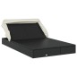 vidaXL 2-Personen-Sonnenliege mit Dach Schwarz 213x118x97 Poly Rattan vidaXL 2-Personen-Sonnenliege mit Dach Schwarz 213x118x97 Poly Rattan