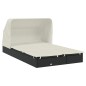 vidaXL 2-Personen-Sonnenliege mit Dach Schwarz 213x118x97 Poly Rattan vidaXL 2-Personen-Sonnenliege mit Dach Schwarz 213x118x97 Poly Rattan