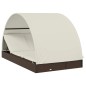 vidaXL 2-Personen-Sonnenliege mit Dach Braun 211x112x140 Poly Rattan vidaXL 2-Personen-Sonnenliege mit Dach Braun 211x112x140 Poly Rattan