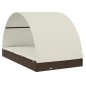 vidaXL 2-Personen-Sonnenliege mit Dach Braun 211x112x140 Poly Rattan vidaXL 2-Personen-Sonnenliege mit Dach Braun 211x112x140 Poly Rattan