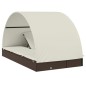 vidaXL 2-Personen-Sonnenliege mit Dach Braun 211x112x140 Poly Rattan vidaXL 2-Personen-Sonnenliege mit Dach Braun 211x112x140 Poly Rattan