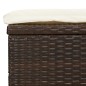 vidaXL 2-Personen-Sonnenliege mit Dach Braun 211x112x140 Poly Rattan vidaXL 2-Personen-Sonnenliege mit Dach Braun 211x112x140 Poly Rattan