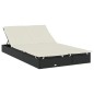 vidaXL Sonnenliege für 2 Personen mit Runddach Schwarz 211x112x140 cm vidaXL Sonnenliege für 2 Personen mit Runddach Schwarz 211x112x140 cm