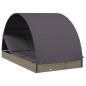 vidaXL 2-Personen-Sonnenliege mit Dach Grau 211x112x140 Poly Rattan vidaXL 2-Personen-Sonnenliege mit Dach Grau 211x112x140 Poly Rattan