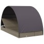 vidaXL 2-Personen-Sonnenliege mit Dach Grau 211x112x140 Poly Rattan vidaXL 2-Personen-Sonnenliege mit Dach Grau 211x112x140 Poly Rattan