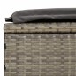 vidaXL 2-Personen-Sonnenliege mit Dach Grau 211x112x140 Poly Rattan vidaXL 2-Personen-Sonnenliege mit Dach Grau 211x112x140 Poly Rattan