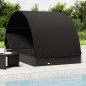 vidaXL Sonnenliege für 2 Personen mit Runddach Schwarz 211x112x140 cm