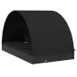 vidaXL Sonnenliege für 2 Personen mit Runddach Schwarz 211x112x140 cm