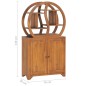 vidaXL Schrank mit Yin-Yang-Regal 70x30x130 cm Teak Massivholz vidaXL Schrank mit Yin-Yang-Regal 70x30x130 cm Teak Massivholz