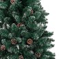 vidaXL Schlanker Weihnachtsbaum mit Echtholz und Schnee Grün 150 cm vidaXL Schlanker Weihnachtsbaum mit Echtholz und Schnee Grün 150 cm