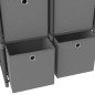 vidaXL Würfel-Regal mit Boxen 4 Fächer Grau 69x30x72,5 cm Stoff vidaXL Würfel-Regal mit Boxen 4 Fächer Grau 69x30x72,5 cm Stoff