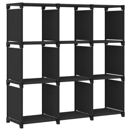 vidaXL Würfel-Regal 9 Fächer Schwarz 103x30x107,5 cm Stoff 