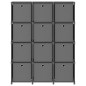 vidaXL Würfel-Regal mit Boxen 12 Fächer Grau 103x30x141 cm Stoff vidaXL Würfel-Regal mit Boxen 12 Fächer Grau 103x30x141 cm Stoff