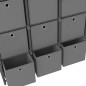 vidaXL Würfel-Regal mit Boxen 12 Fächer Grau 103x30x141 cm Stoff vidaXL Würfel-Regal mit Boxen 12 Fächer Grau 103x30x141 cm Stoff