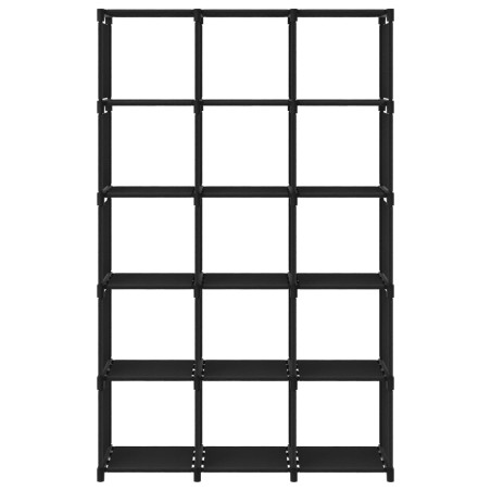 vidaXL Würfel-Regal 15 Fächer Schwarz 103x30x175,5 cm Stoff 