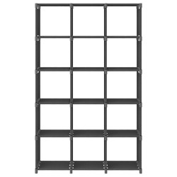 vidaXL Würfel-Regal 15 Fächer Grau 103x30x175,5 cm Stoff 