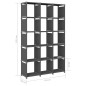 vidaXL Würfel-Regal 15 Fächer Grau 103x30x175,5 cm Stoff vidaXL Würfel-Regal 15 Fächer Grau 103x30x175,5 cm Stoff