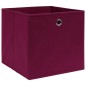 vidaXL Aufbewahrungsboxen 4 Stk. Vliesstoff 28x28x28 cm Dunkelrot vidaXL Aufbewahrungsboxen 4 Stk. Vliesstoff 28x28x28 cm Dunkelrot