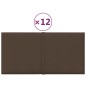 Wandpaneele 12 Stk. Braun 30x15 cm Stoff 0,54 m² Wandpaneele 12 Stk. Braun 30x15 cm Stoff 0,54 m²