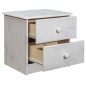vidaXL Nachttisch 43x34x40 cm Massivholz Kiefer vidaXL Nachttisch 43x34x40 cm Massivholz Kiefer