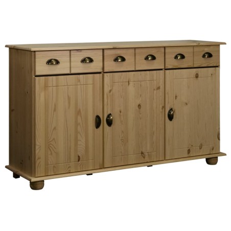vidaXL Sideboard 134x39x79,5 cm Massivholz Kiefer