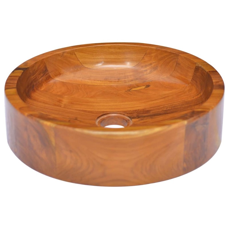 vidaXL Waschbecken Massivholz Teak Φ40x10 cm vidaXL Waschbecken Massivholz Teak Φ40x10 cm