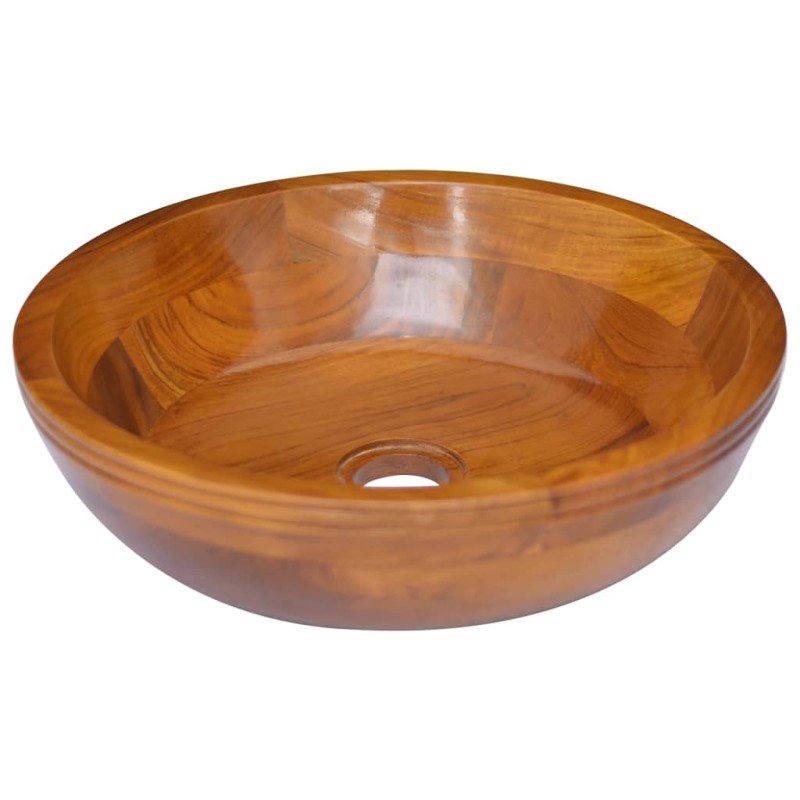 vidaXL Waschbecken Massivholz Teak Φ40x10 cm vidaXL Waschbecken Massivholz Teak Φ40x10 cm