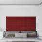 Wandpaneele 12 Stk. Weinrot 60x30 cm Stoff 2,16 m² Wandpaneele 12 Stk. Weinrot 60x30 cm Stoff 2,16 m²