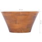 vidaXL Waschbecken Massivholz Teak Φ40x20 cm vidaXL Waschbecken Massivholz Teak Φ40x20 cm