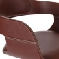 vidaXL Esszimmerstuhl Braun Bugholz und Kunstleder vidaXL Esszimmerstuhl Braun Bugholz und Kunstleder