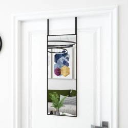 vidaXL Türspiegel Schwarz 30x80 cm Glas und Aluminium