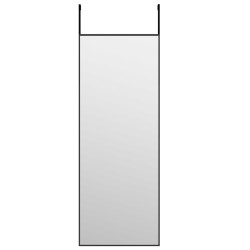 vidaXL Türspiegel Schwarz 30x80 cm Glas und Aluminium
