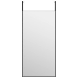 vidaXL Türspiegel Schwarz 40x80 cm Glas und Aluminium